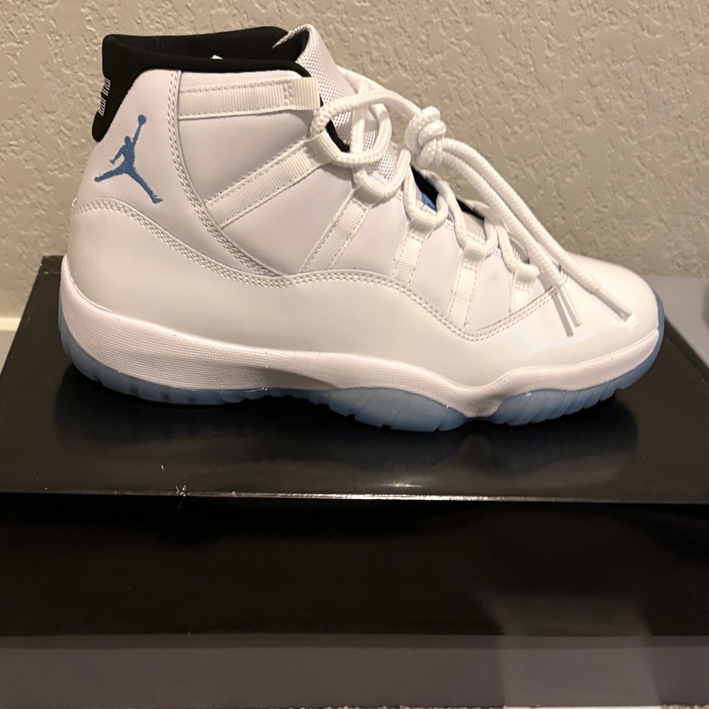 Jordan Kids White and Light Blue Sneakers
